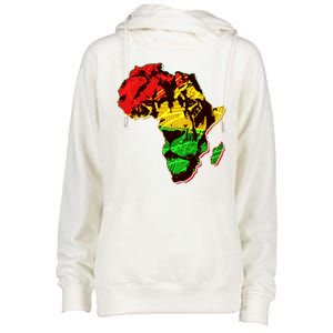 African Lion Traditional Pattern Colors Womens Funnel Neck Pullover Hood