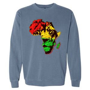 African Lion Traditional Pattern Colors Garment-Dyed Sweatshirt