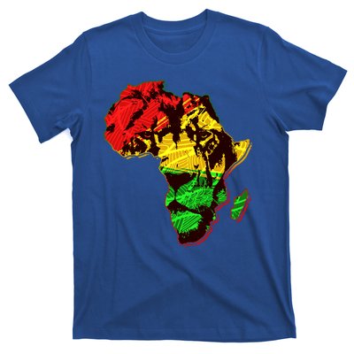 African Lion Traditional Pattern Colors T-Shirt