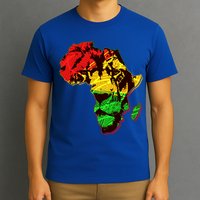 African Lion Traditional Pattern Colors T-Shirt