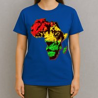 African Lion Traditional Pattern Colors T-Shirt