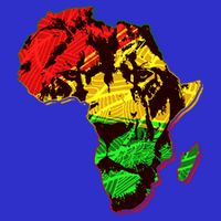 African Lion Traditional Pattern Colors T-Shirt