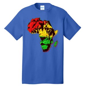 African Lion Traditional Pattern Colors Tall T-Shirt