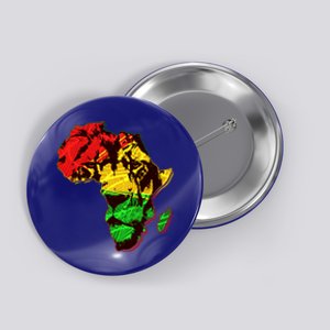 African Lion Traditional Pattern Colors Button