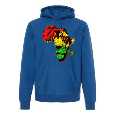 African Lion Traditional Pattern Colors Premium Hoodie