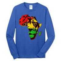 African Lion Traditional Pattern Colors Tall Long Sleeve T-Shirt