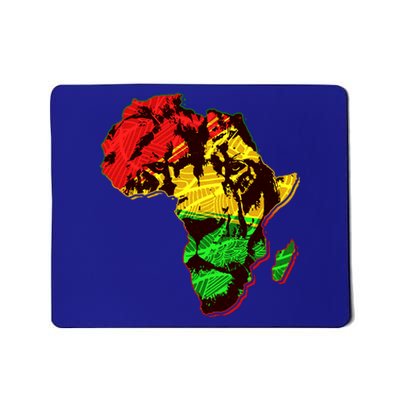 African Lion Traditional Pattern Colors Mousepad