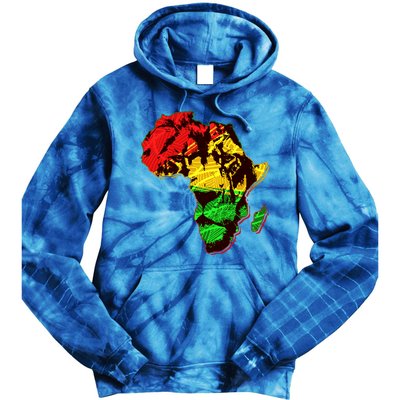 African Lion Traditional Pattern Colors Tie Dye Hoodie