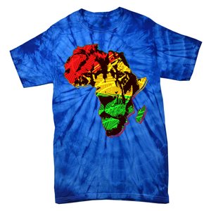 African Lion Traditional Pattern Colors Tie-Dye T-Shirt