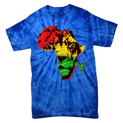 African Lion Traditional Pattern Colors Tie-Dye T-Shirt