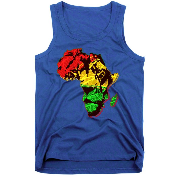 African Lion Traditional Pattern Colors Tank Top