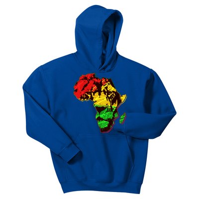 African Lion Traditional Pattern Colors Kids Hoodie