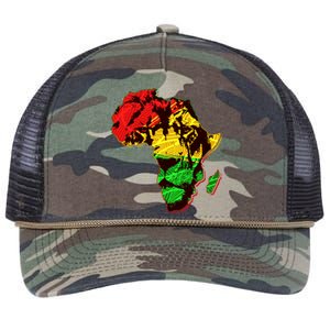 African Lion Traditional Pattern Colors Retro Rope Trucker Hat Cap