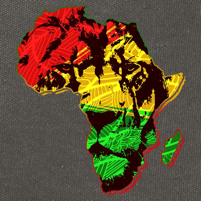 African Lion Traditional Pattern Colors Cotton Canvas Backpack