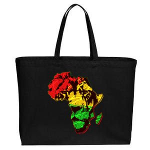 African Lion Traditional Pattern Colors Cotton Canvas Jumbo Tote