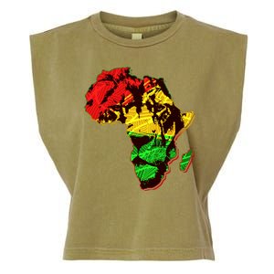 African Lion Traditional Pattern Colors Garment-Dyed Women's Muscle Tee