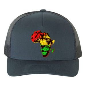 African Lion Traditional Pattern Colors Yupoong Adult 5-Panel Trucker Hat