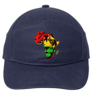 African Lion Traditional Pattern Colors 7-Panel Snapback Hat