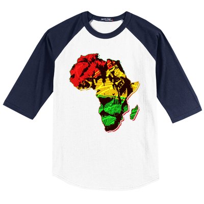 African Lion Traditional Pattern Colors Baseball Sleeve Shirt