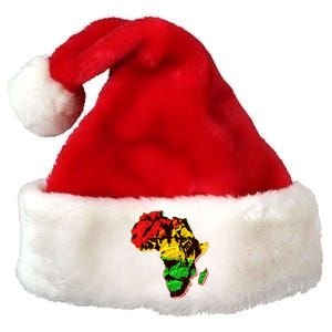 African Lion Traditional Pattern Colors Premium Christmas Santa Hat