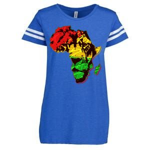 African Lion Traditional Pattern Colors Enza Ladies Jersey Football T-Shirt