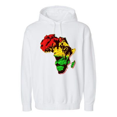 African Lion Traditional Pattern Colors Garment-Dyed Fleece Hoodie