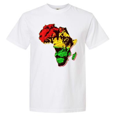 African Lion Traditional Pattern Colors Garment-Dyed Heavyweight T-Shirt