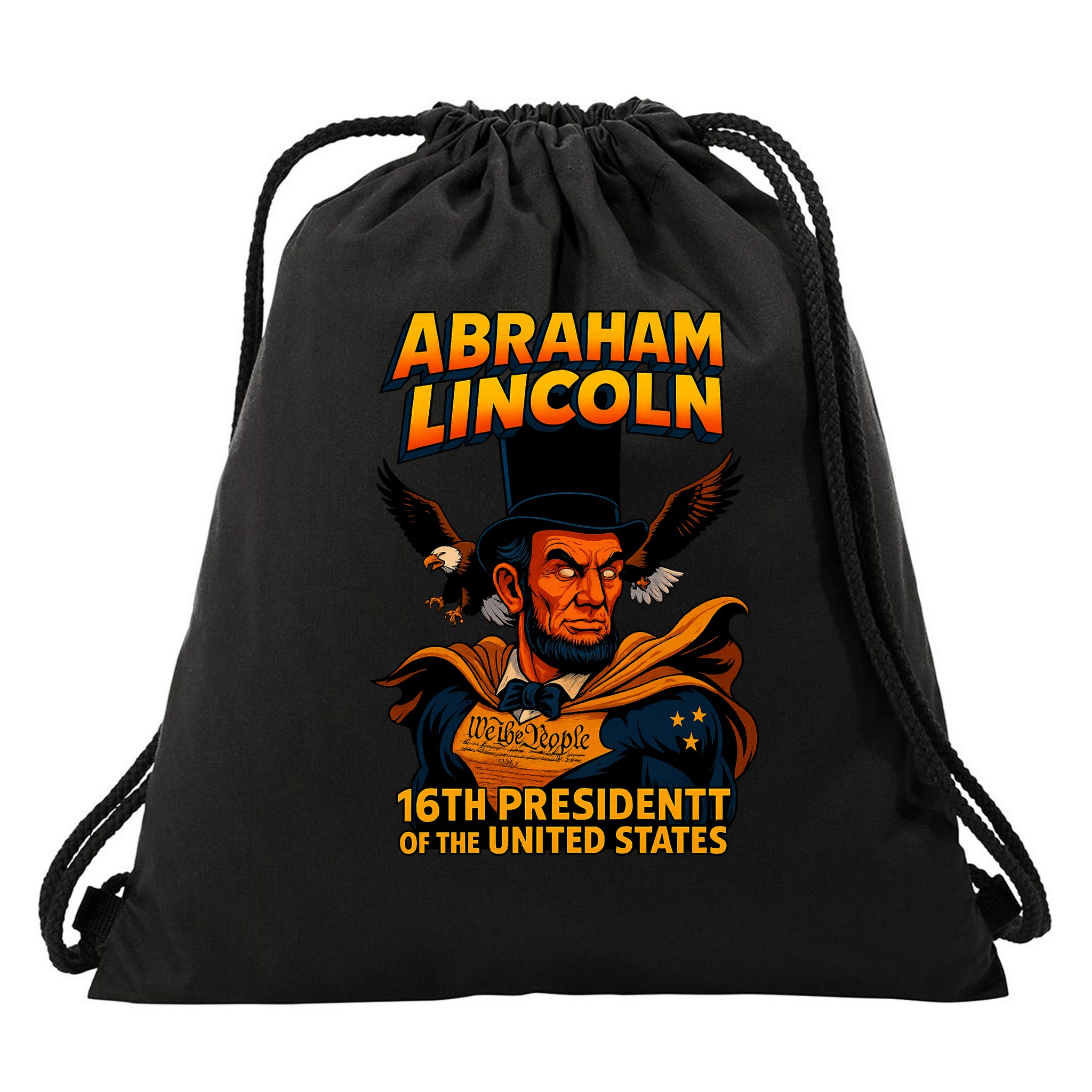 Abraham Lincoln The Presidential Chronicles Drawstring Bag