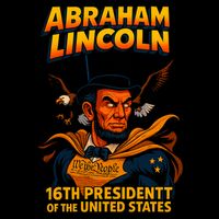 Abraham Lincoln The Presidential Chronicles Flat Bill Trucker Hat