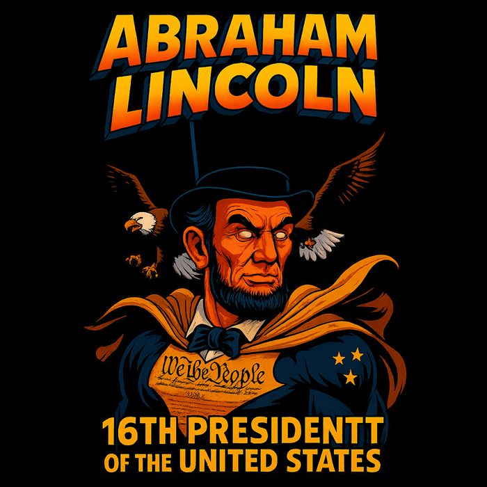 Abraham Lincoln The Presidential Chronicles Flat Bill Trucker Hat