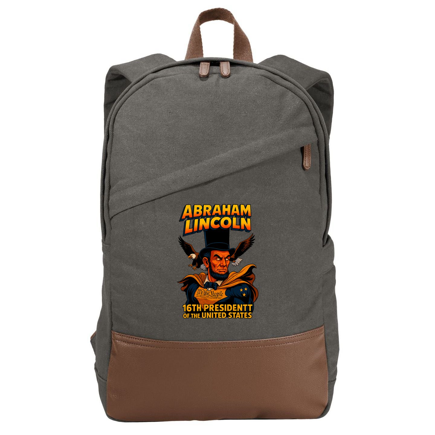 Abraham Lincoln The Presidential Chronicles Cotton Canvas Backpack