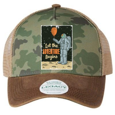 Astronaut Let The Adventure Begins Legacy Tie Dye Trucker Hat