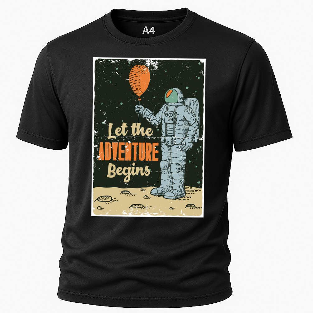 Astronaut Let The Adventure Begins Cooling Performance Crew T-Shirt