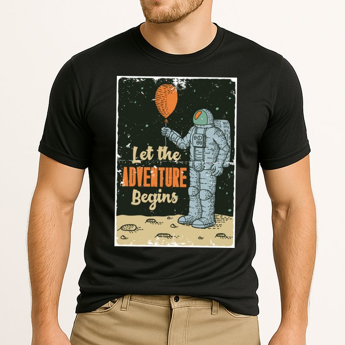 Astronaut Let The Adventure Begins Cooling Performance Crew T-Shirt