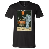 Astronaut Let The Adventure Begins V-Neck T-Shirt