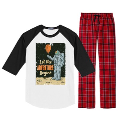 Astronaut Let The Adventure Begins Raglan Sleeve Pajama Set