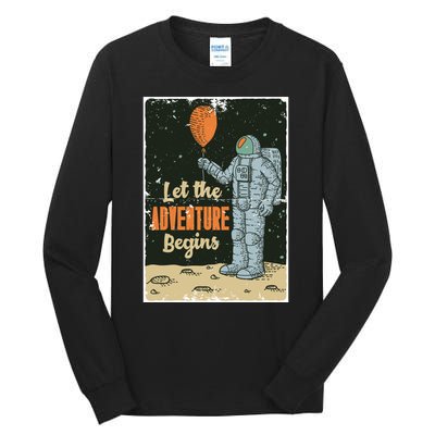 Astronaut Let The Adventure Begins Tall Long Sleeve T-Shirt