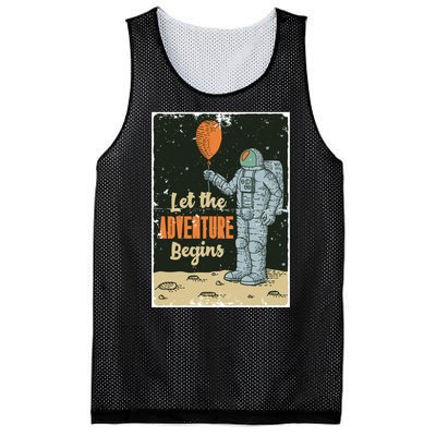 Astronaut Let The Adventure Begins Mesh Reversible Basketball Jersey Tank