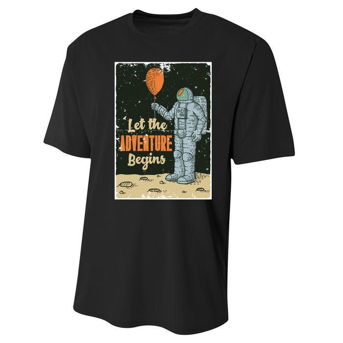 Astronaut Let The Adventure Begins Performance Sprint T-Shirt