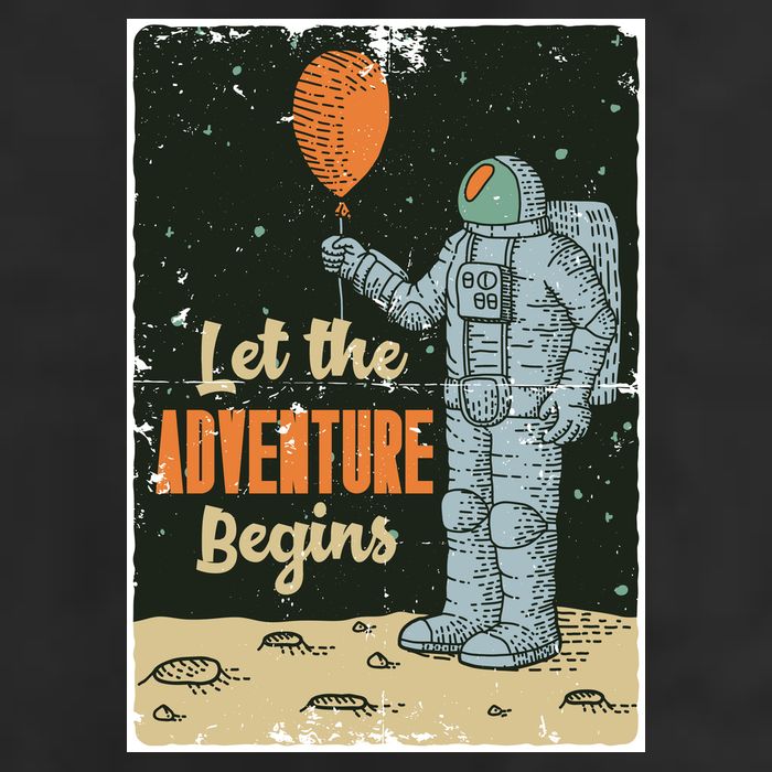 Astronaut Let The Adventure Begins 25L Jumbo Tote