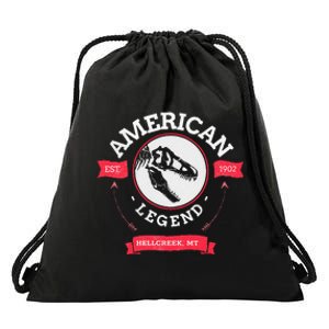 American Legend T Rex Fossils Hell Creek Montanna Formation Drawstring Bag