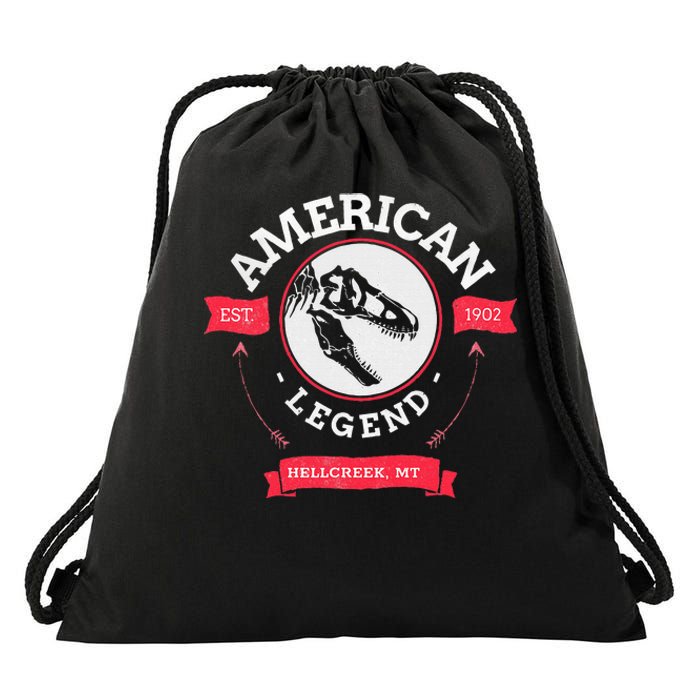 American Legend T Rex Fossils Hell Creek Montanna Formation Drawstring Bag