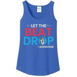 Adenosine Let The Beat Drop Funny Nursing Chemistry Heart Gift Ladies Essential Tank