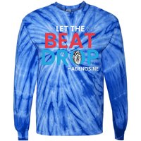 Adenosine Let The Beat Drop Funny Nursing Chemistry Heart Gift Tie-Dye Long Sleeve Shirt