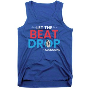 Adenosine Let The Beat Drop Funny Nursing Chemistry Heart Gift Tank Top