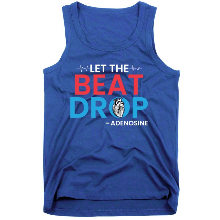 Adenosine Let The Beat Drop Funny Nursing Chemistry Heart Gift Tank Top