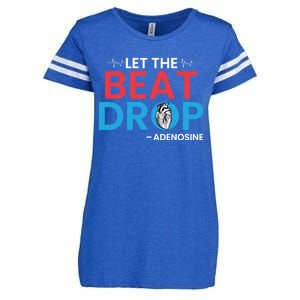 Adenosine Let The Beat Drop Funny Nursing Chemistry Heart Gift Enza Ladies Jersey Football T-Shirt