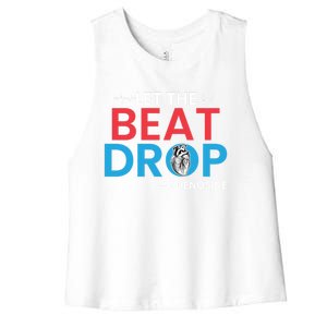 Adenosine Let The Beat Drop Funny Nursing Chemistry Heart Gift Women's Racerback Cropped Tank