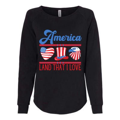 America Land That I Love Gift Womens California Wash Sweatshirt