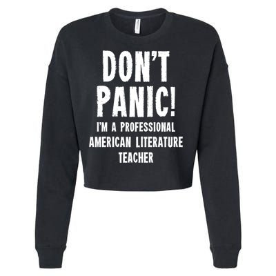 American Literature Teacher Gift Cropped Pullover Crew
